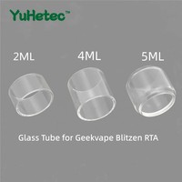 5PCS Replacement Glass Tube for Geekvape Blitzen RTA 2ML/4ML Straight Version and 5ml Version Bubble Glass Tank