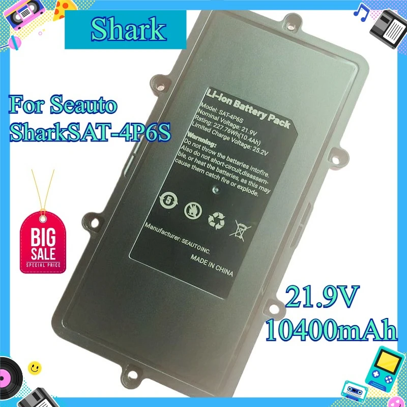 21.9V 10400mAh `Rechargeable Replacement Pool Robot Battery For Seauto Shark, SAT‑4P6S, SAT‑3P6S`