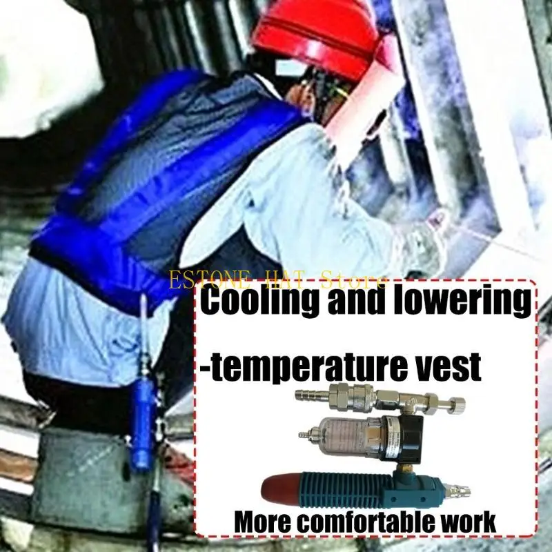 49MF Vortici Tubo condizionata Gilet Gilet Saldatura Acciaio compressa Raffreddamento Gilet Raffreddamento