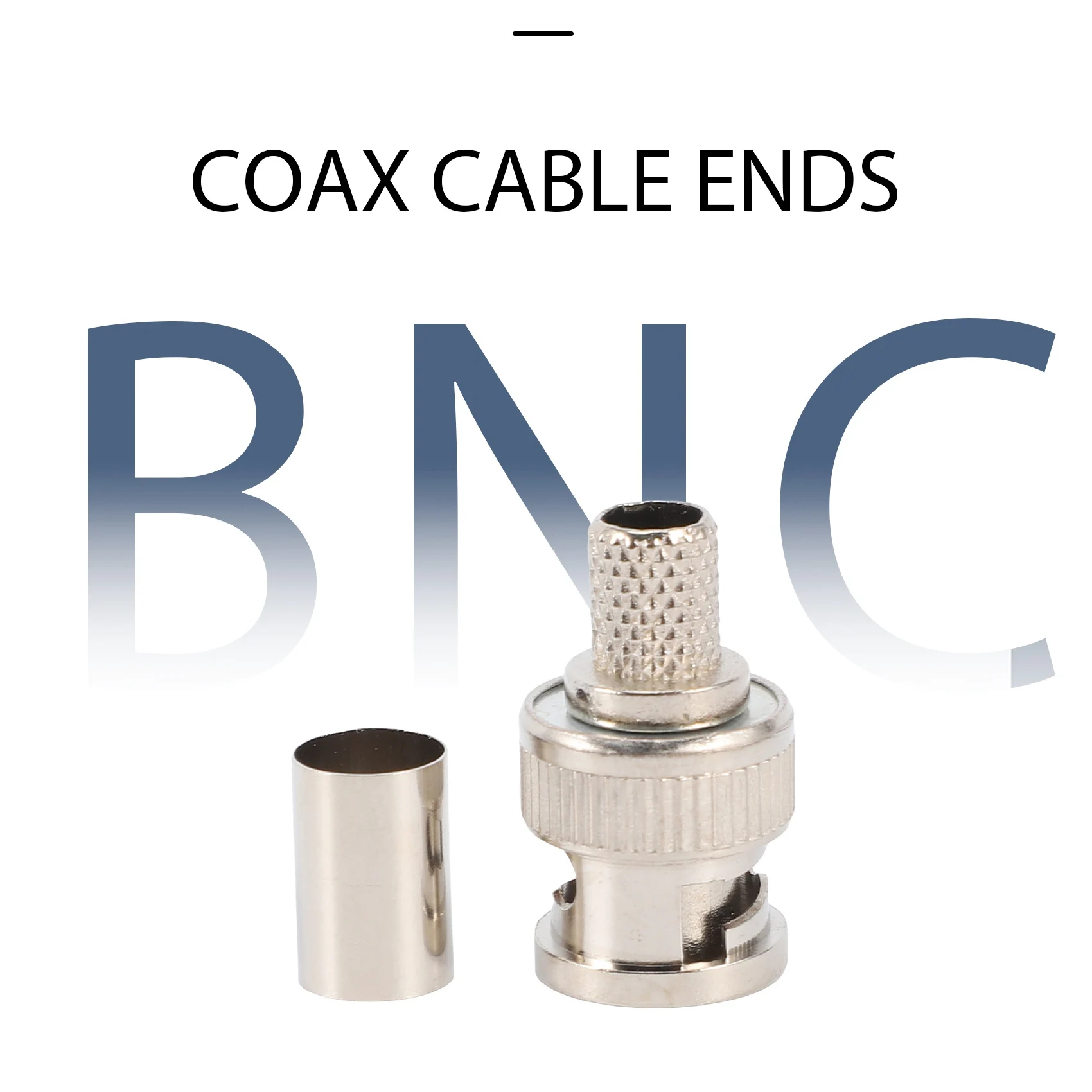 30 قطعة BNC ذكر تجعيد موصل لنظام CCTV أنثى مقرنة موصل BNC-B91B #3