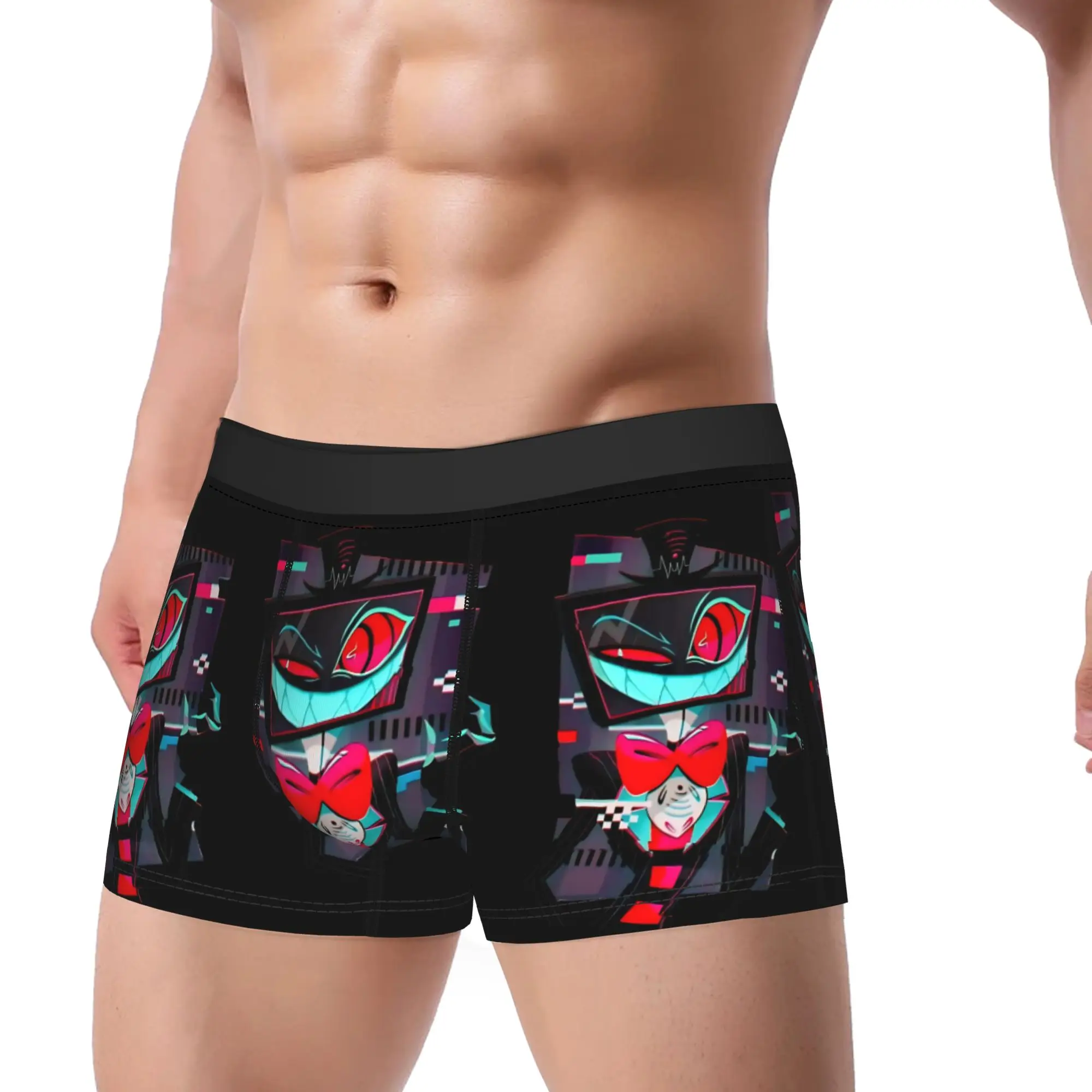 

Vox Hazbined Men Underwear Boxer Briefs Shorts Panties Funny Mid Waist Underpants for Male Plus Size