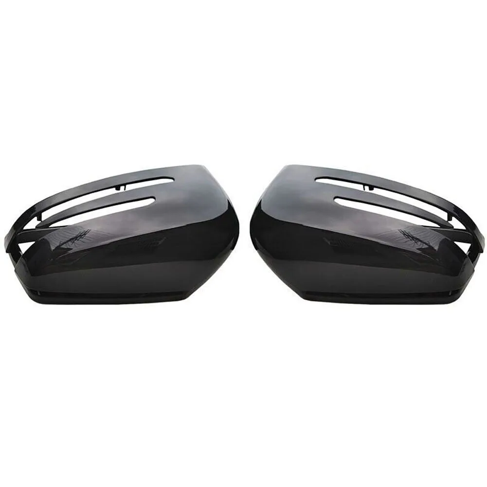 

For Vehicle Upgrade Bright Black Wing Mirror Cover Black Seamless Fit Design Stylish Vehicle Upgrade For W212 For C207