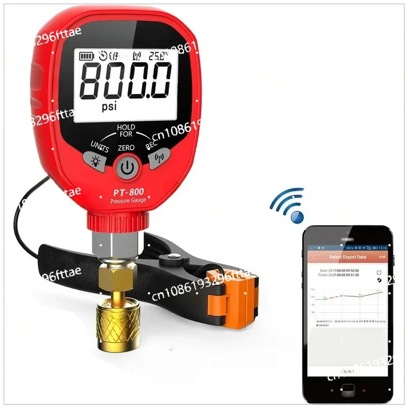 Elitech PT-800 Wireless Gauge HVAC Digital A/C Pressure with Temperature Clamp