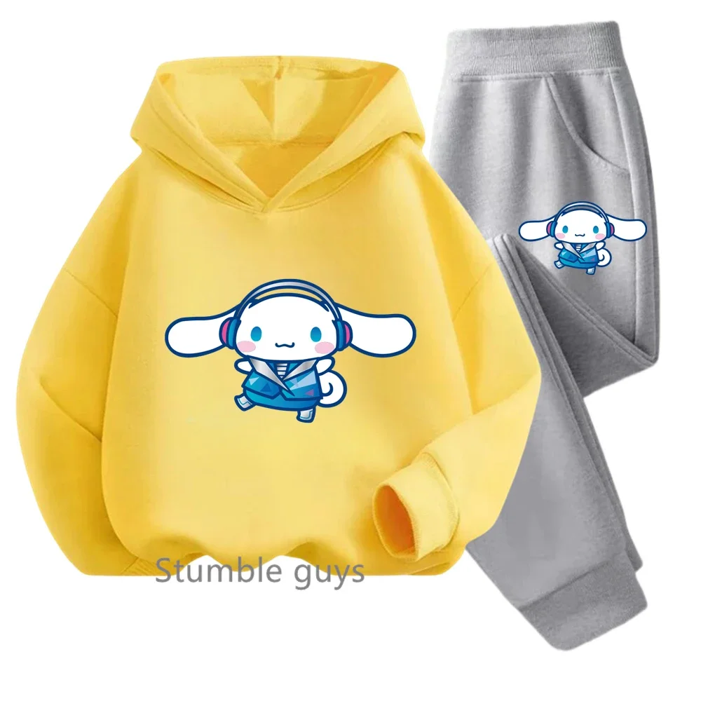 

Kawaii Girls Clothing Hoodie Set Cinnamoroll Kids Sweatshirt Anime Boys Clothes Cute Pullover For Outings