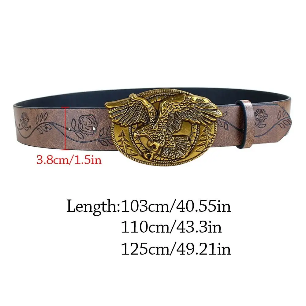 ファッション西洋カウボーイレトロベルトパンクレトロウエストバンドPUフライングイーグルバックルジーンズベルト男女兼用