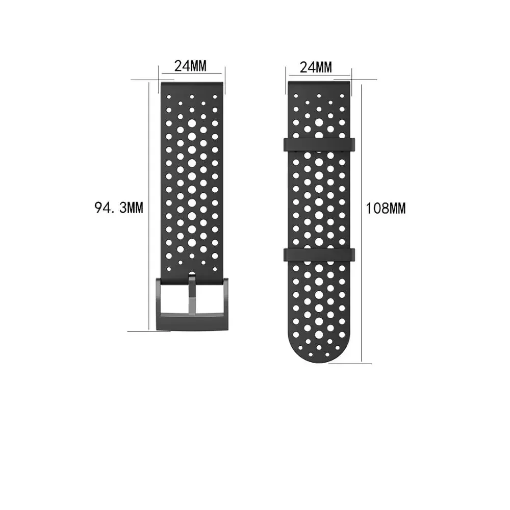 24 مللي متر سيليكون حزام ل Suunto 7 9 بارو D5 المتقشف الرياضة المعصم HR حزام الساعات الفرقة سوار ل الأحفوري Q الهجين كوريا