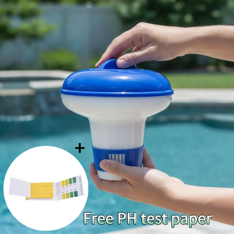 Telescopic Automatic Pool Floating Dosing Device 5 Inch Disinfection Function for Kids Pools Inflatable Water Parks