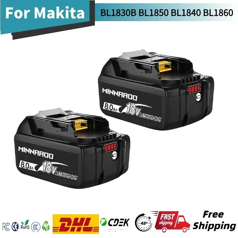 

BL1860 Rechargeable Battery for Makita 18V Replacement 12.0Ah BL1840 BL1850 Lithium Ion for Makita 18v with BMS