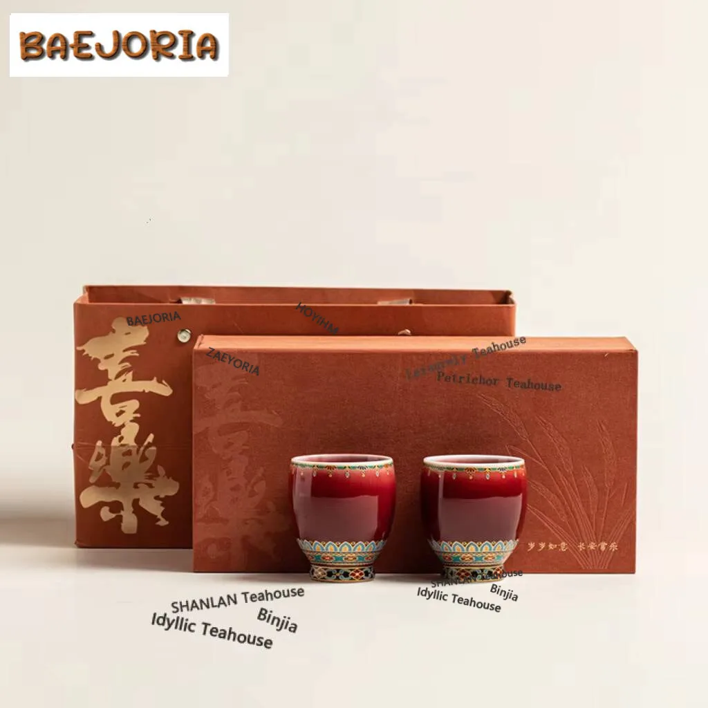 100ml Dunhuang Treasure Flower Drum-shaped Teacup Luxury Tea Bowl Jug Tea-tasting Meditation Cup Jianzhan Master Cups Teaset