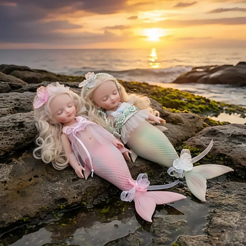 

12 Inch Solid Silicone Mermaid With A Realistic Touch And Soft Craftsmanship Collectibles For Home Decoration Christmas Gifts