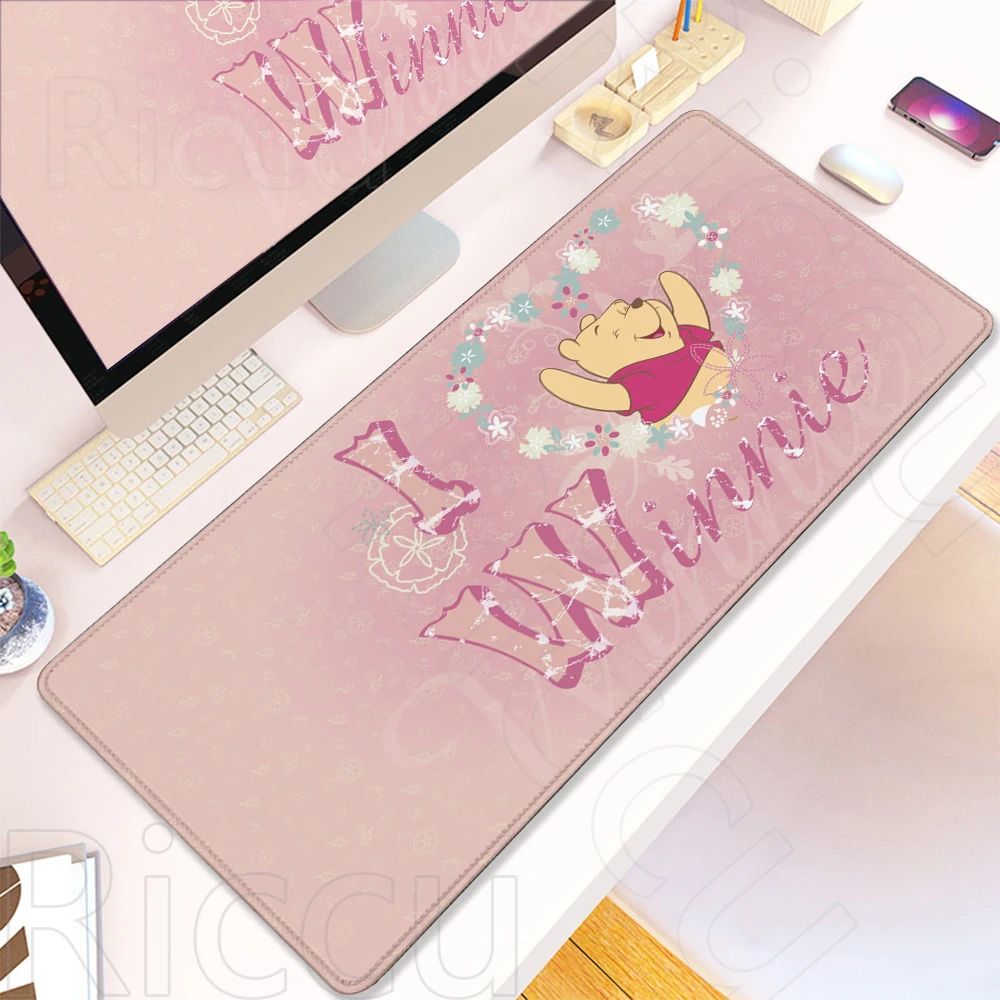 

400x900 mm winnie the Pooh Cartoon HD Printing Gaming Mouse pad kawaii Computer Natural Rubber E-sports Desk Pad Large Mouse mat