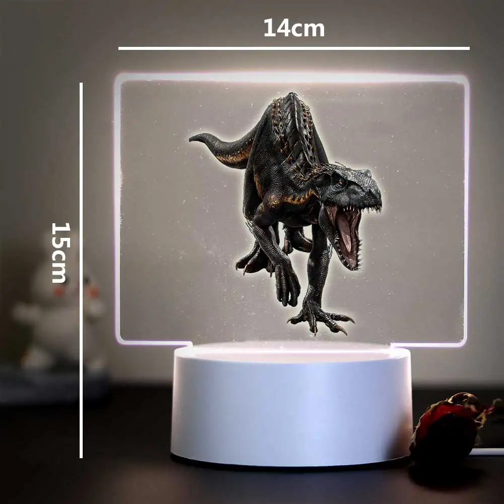 Lampe de Table LED 3D en Forme de Dragon Herbivore, Mignonne, Optique Icide, pour la Saint-Valentin, 1 Pièce