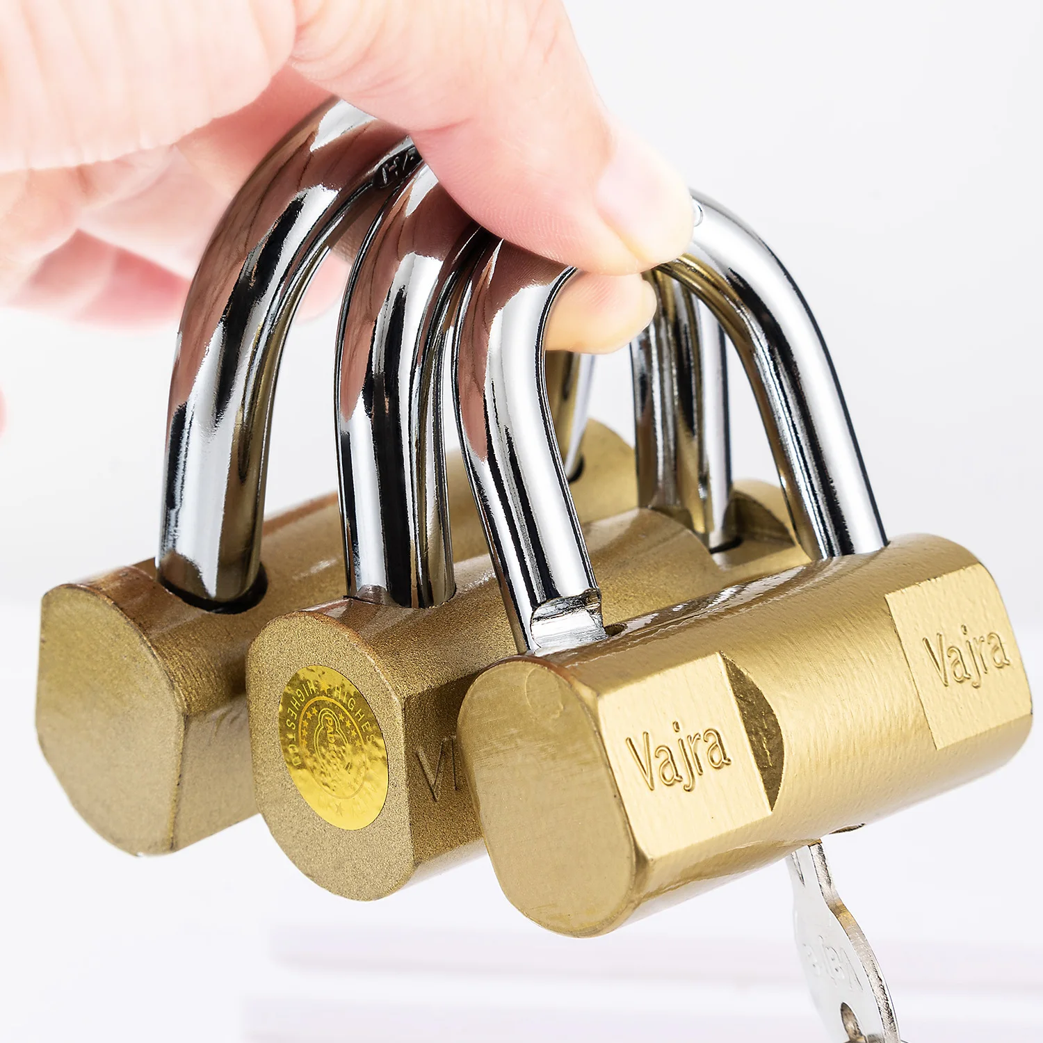 

1pc One Character Imitation Copper Hammer Lock Anti-theft Door Lock Atomic Blade Lock Spring Safety for Toolbox Locking