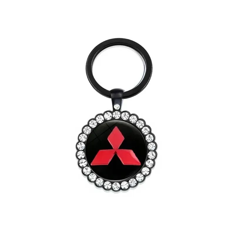 Metal Car Key Chain Keyrings Holder Gifts for Mitsubishi Mercedes Emblem Accessories