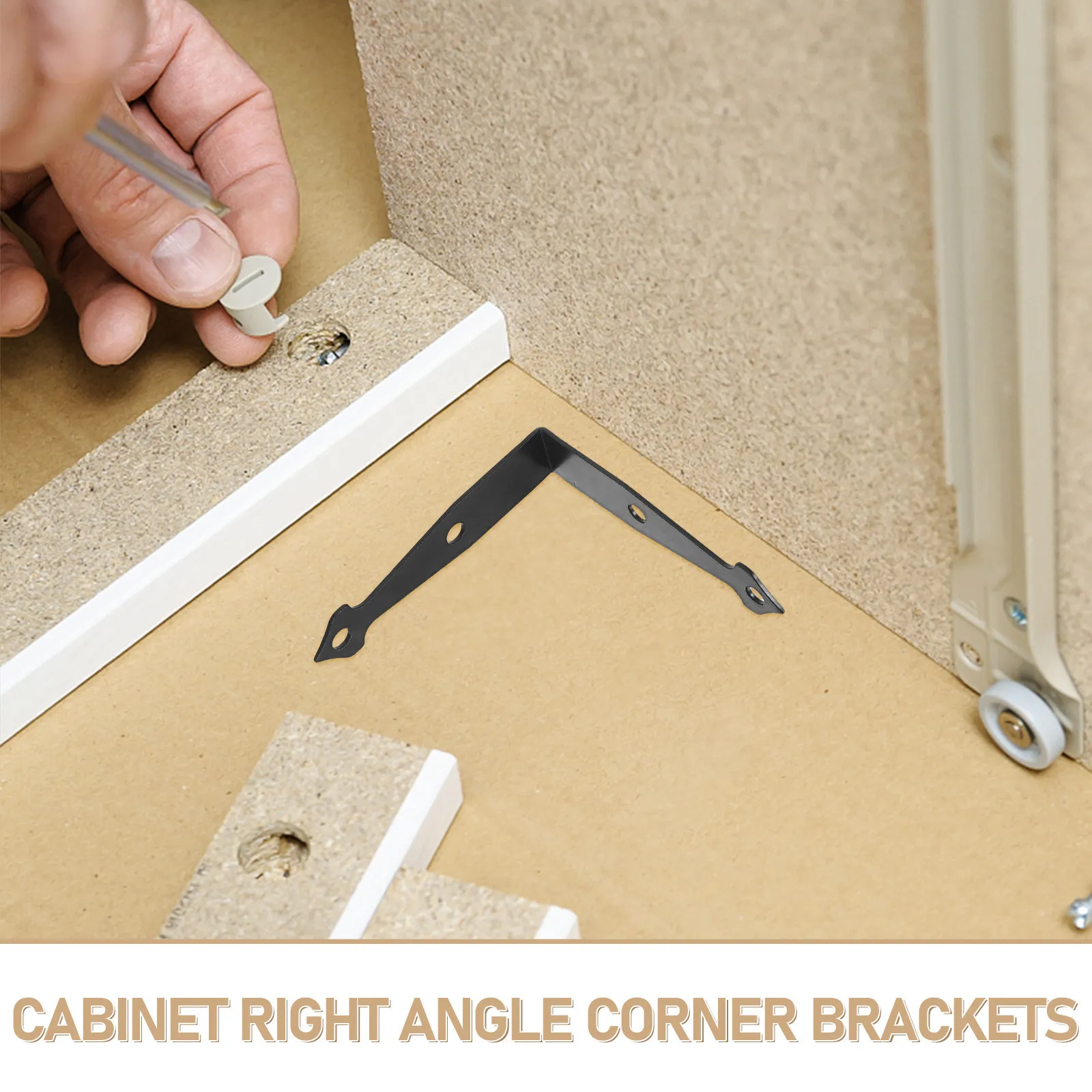 10Pcs Arrow Shape Heavy Duty L Brackets Furniture Corner Braces 90 Degree Shelf Support Wall Brackets for Wood Shelves