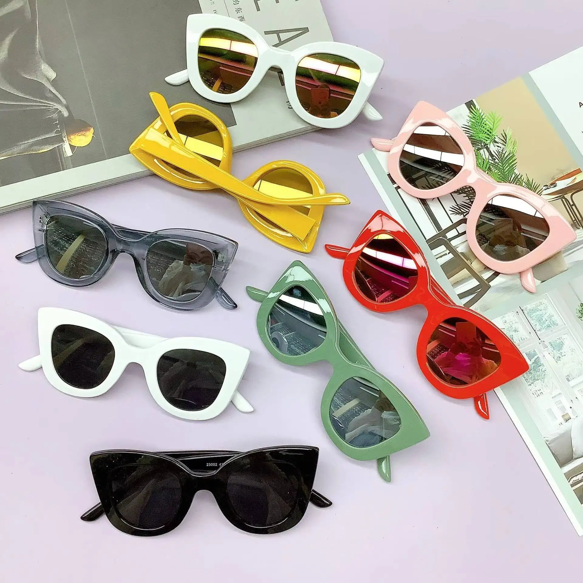 2026 Vintage Neue Modische Kinder-Sonnenbrille Trendige Großrahmige Internet-Baby-Sonnenschutzbrille