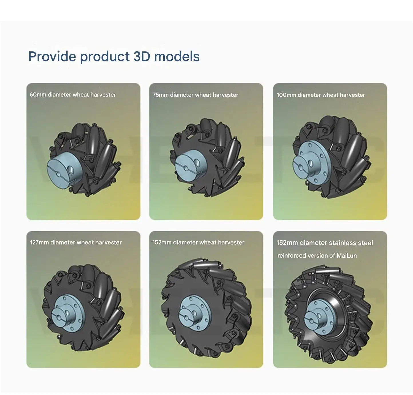 diameters 60mm、75mm,WHEELTEC Mecanum wheels