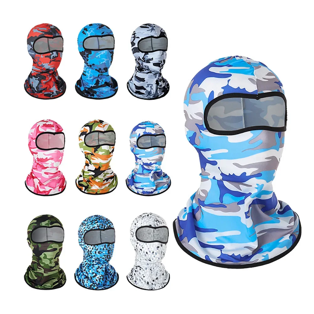 

Motorcycle Balaclava Summer Ice Silk Face Mask Moto Breathable Headwear Quick Drying Face Masks Neck Lycra Fleece Skull Mask