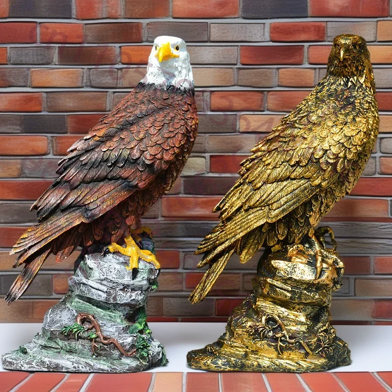 

Simulated Animal Eagle Decorative Statues Resin Sculpture Retro Home Living Room Office Outdoor Garden Decorative Accessories