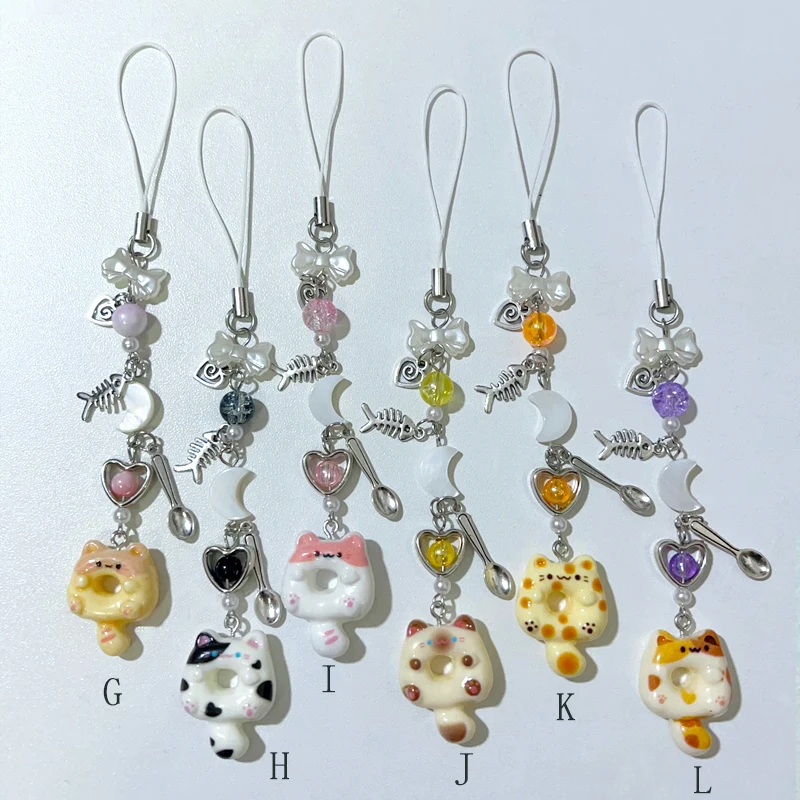 Брелок-для-телефона-в-виде-пончика-y2k-красочный-для-сумки-1-шт