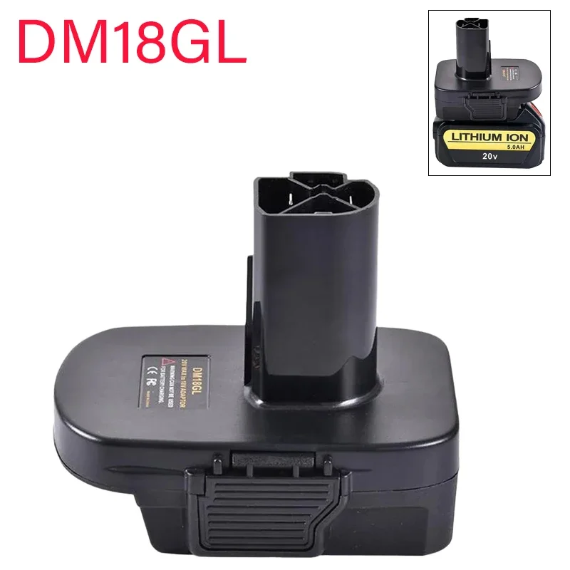 

For Dewalt Milwaukee Black Decker Porter-Cable Stanley Li-ion Battery Converter on Craftsman 19.2V Tool DM18GL BPS18GL Adapter