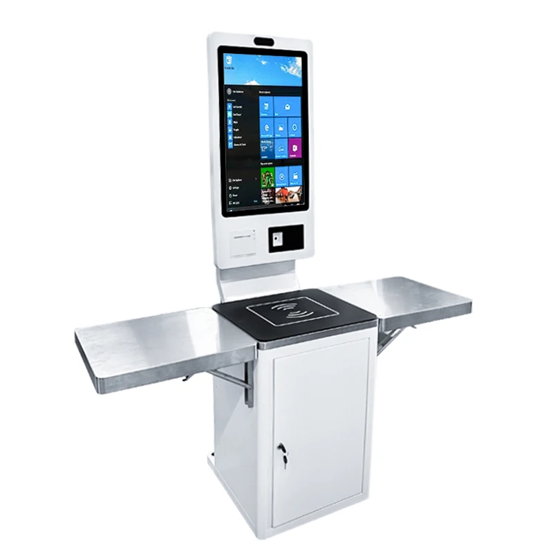 Self Pay Machine Barcode Scanner Kiosk For Store Restaurant 21.5 23.6 32 Inch Self Service Payment Touch Screen Kiosk