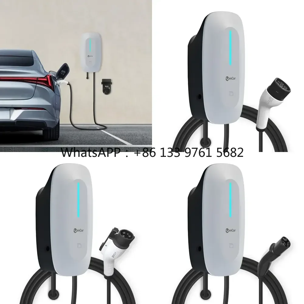 WSQ Zencar Basic WD Wall Mounted EV Charging Station 32A 7KW EV Charger Pile Point Type 2 GBT Type 1 Connector 220V Home Fast