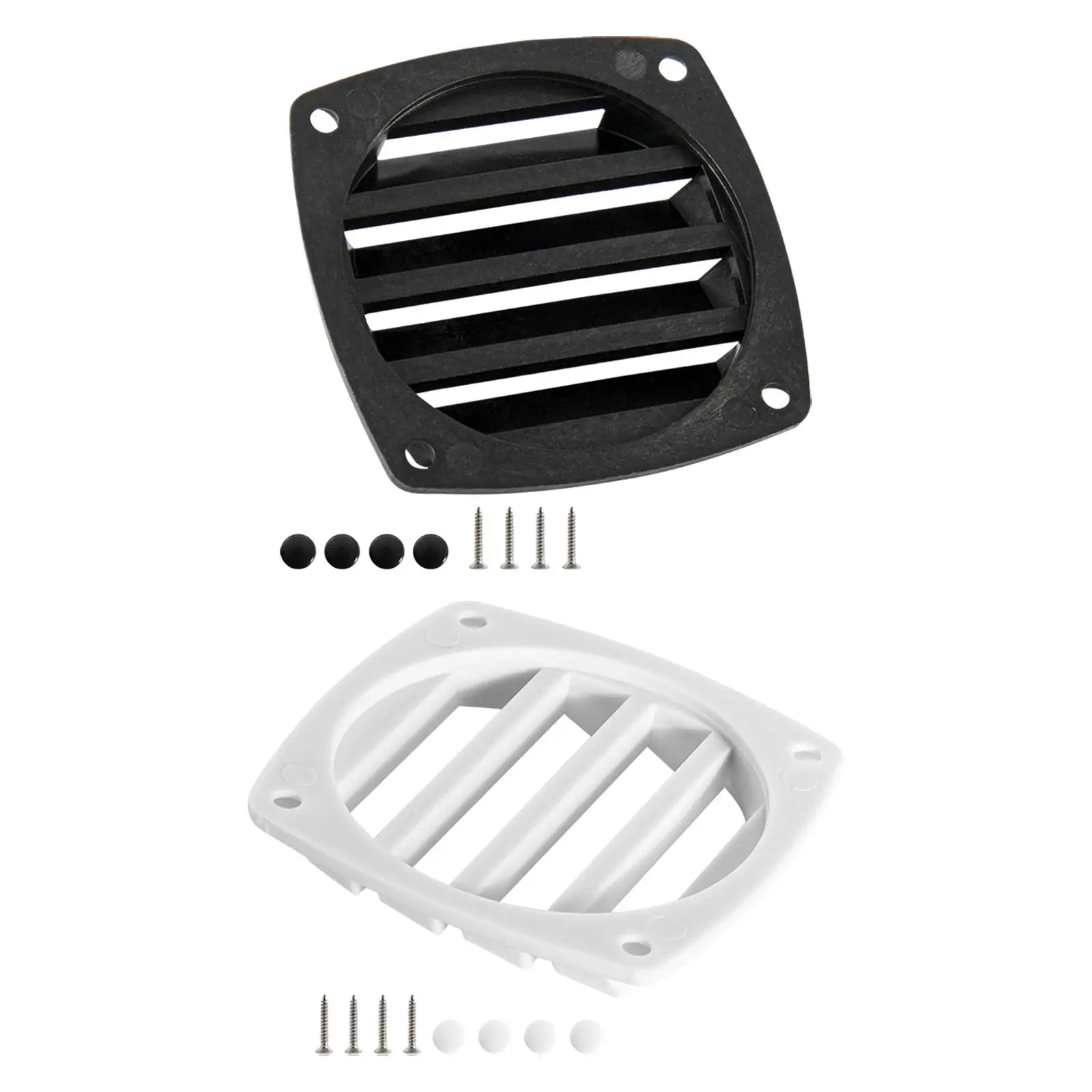 Weather Resistant Outlet Vent Cover Air Louvered Vent Grill Replace Parts for Boat RV Yacht Duct Accessory