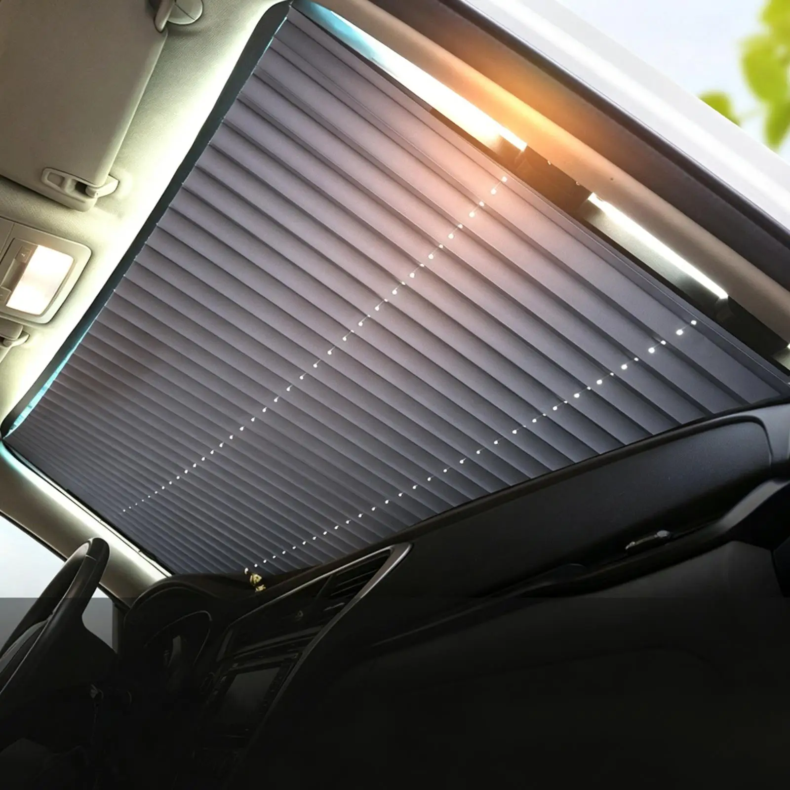 

Retractable Car Windshield Sun Shade Keep Vehicle Cool Summer Portable Sun Visor Front Windshield Shade for Trucks Suvs