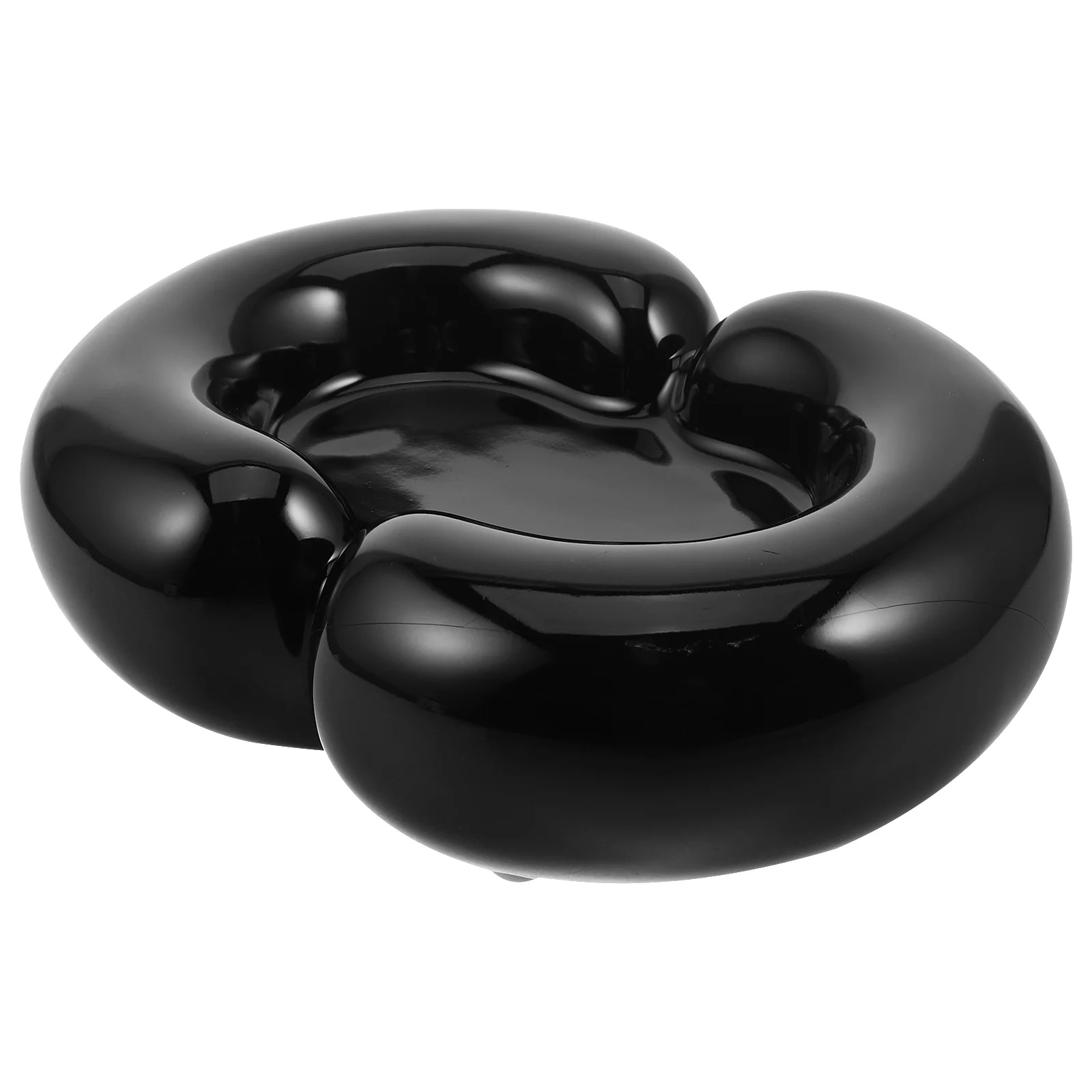 Black Ceramic Jewelry Tray Modern Decorative Jewelry Organizer Tray for Rings Earrings Necklaces Bracelets Watch Keys Gift