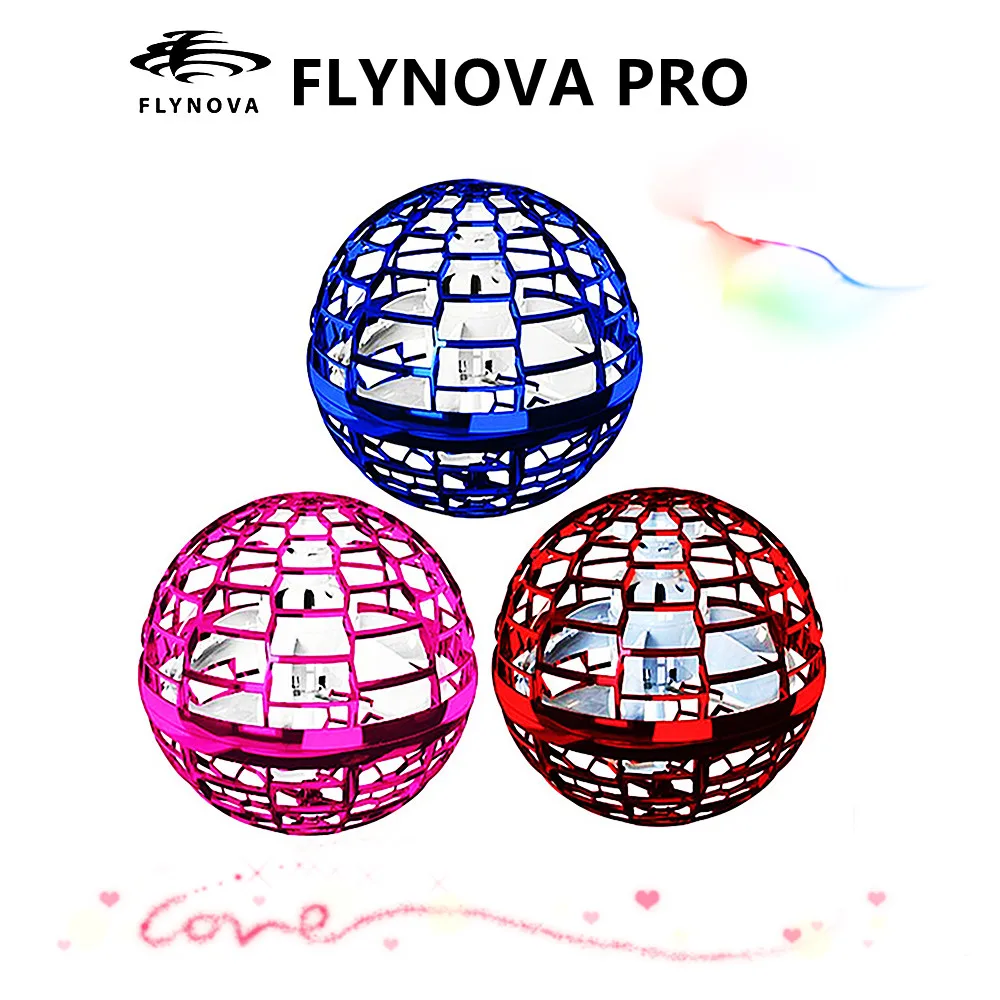 

FLYNOVA Flying Ball Boomerang Flyorb Magic With LED Lights Drone Hover Ball Stress Release Flying Spinner Fidget Toys Kids Gifts