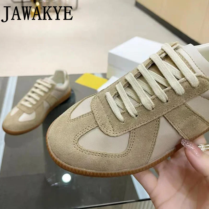 2022 Estate Walking Casual Mocassini da donna piatti da uomo Scarpe in pelle scamosciata con lacci Suola in gomma Ciabatte Scarpe eleganti da donna