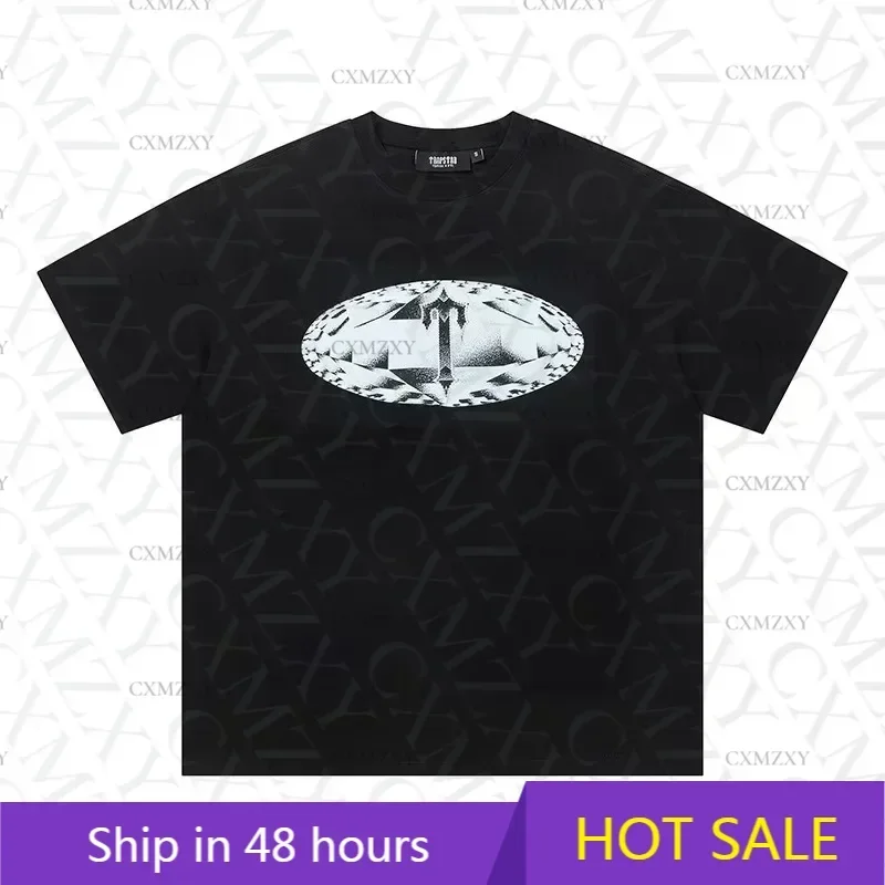 

Summer Letter Print Pattern Short Sleeve T-Shirt Men's and Women's American Half Sleevesmen women T-shirt enthusiast sum