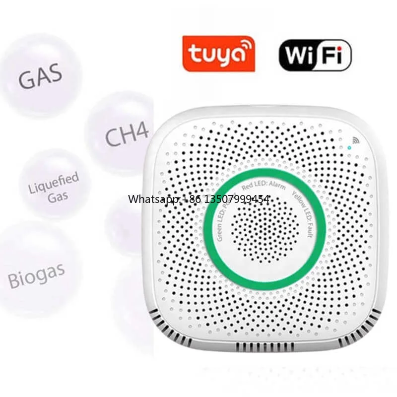 

Smart Home Industrial WiFi Gas Sensor Detector Tuya Alarm for Natural Gas and LPG Leak Home Security System
