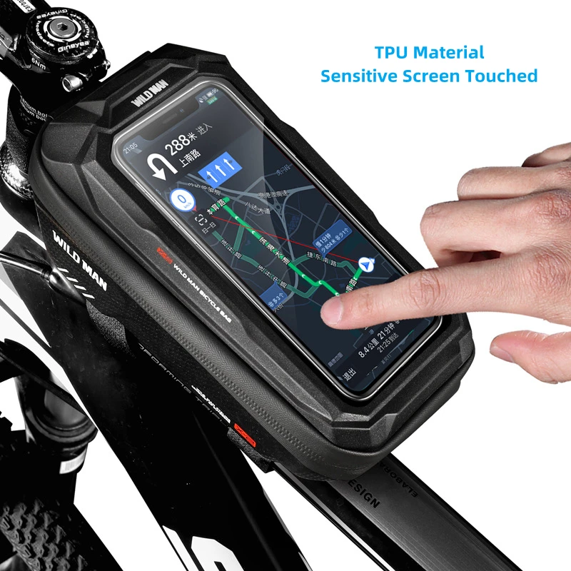 Jamhoo Cycling Bag Front Beam Bicycle Bag Waterproof Phone Case Screen Touch Bag MTB Pack Bicycle Accessories Gear Bag