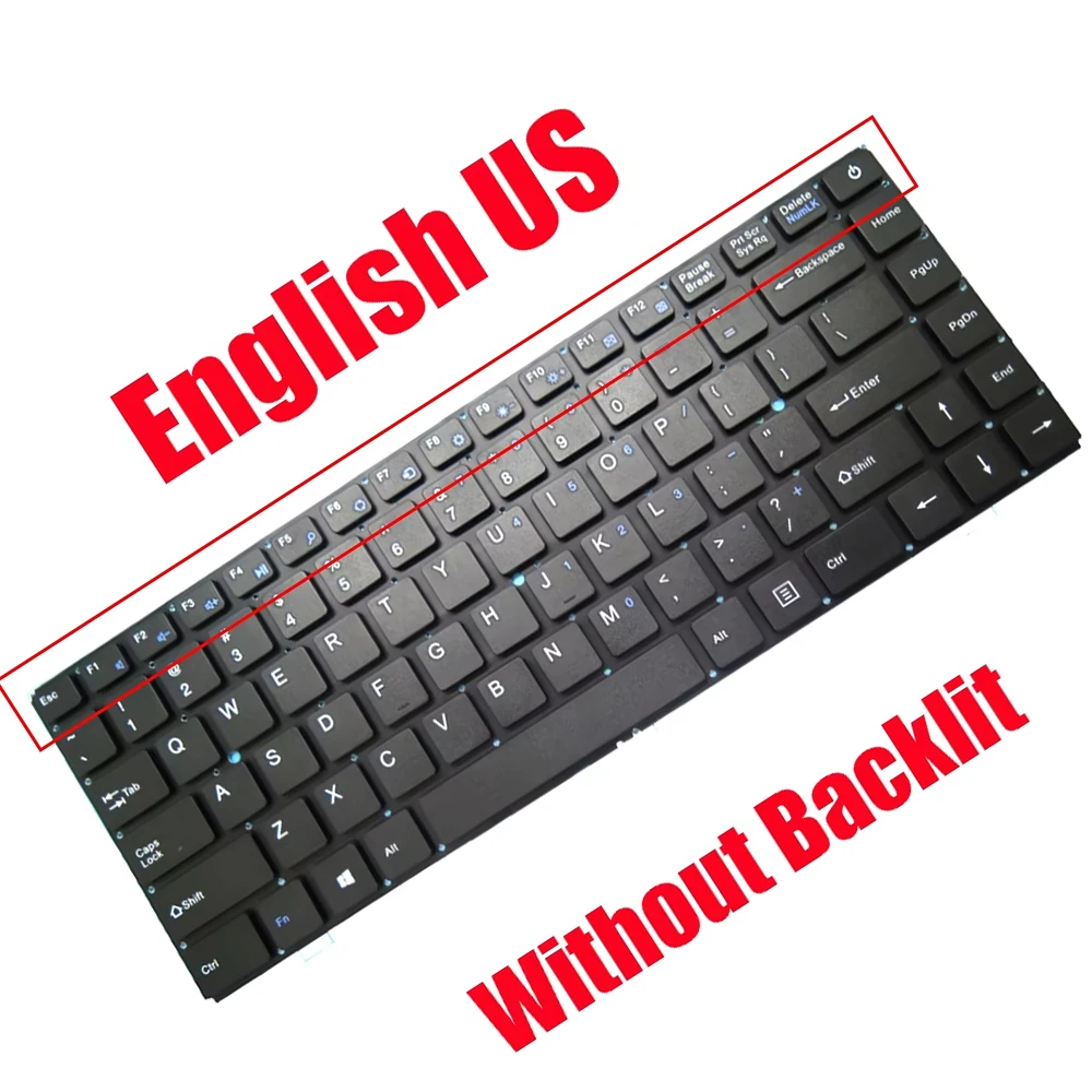 

New Replacement Laptop Keyboard Compatible MB3006021 PRIDE-K3222 English US Russia RU Black Without Backlit