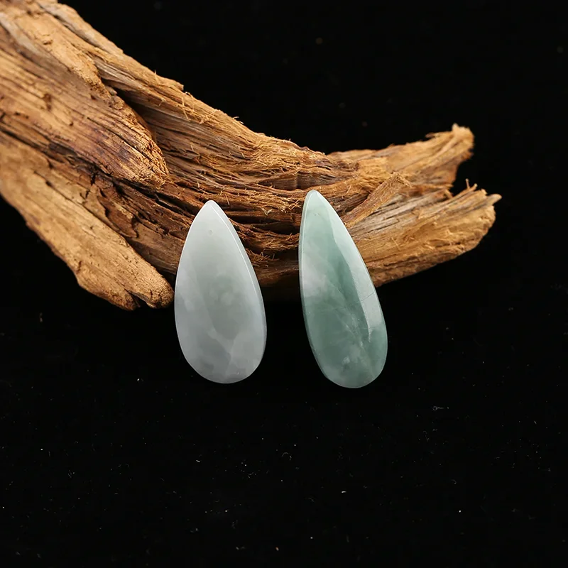 B&F Green Aventurine  Earring Beads for Jewelry Making, Handmade Natural stones beads, Stones for jewelry Making Supplies
