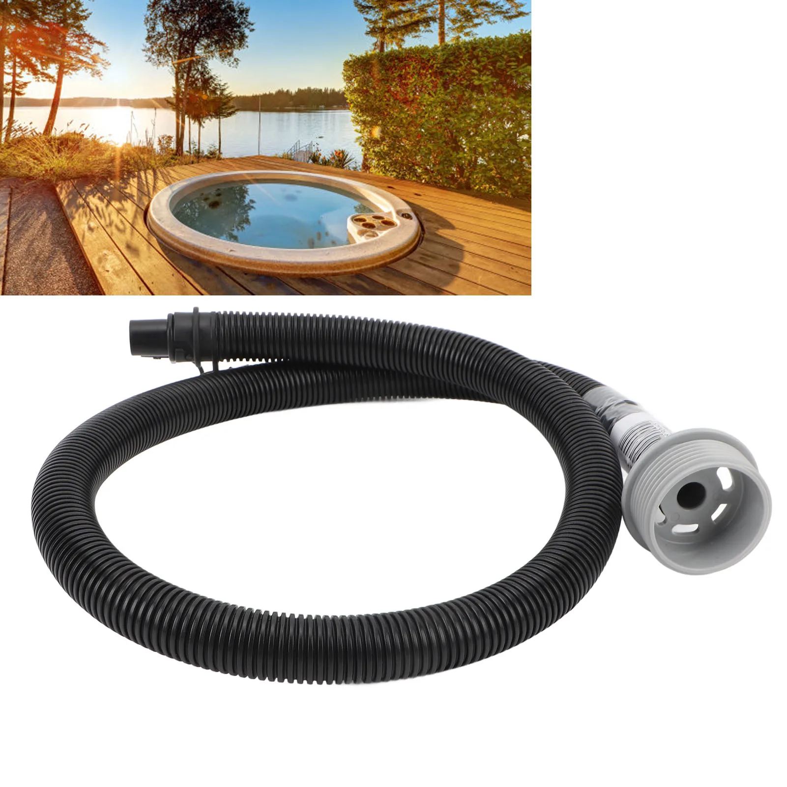 SPA Inflation Hose Plastic 41.7 Inch Inflatable Hot Tub Hose for LAY Z SPA P05341 Air Jet Massage Bathtub