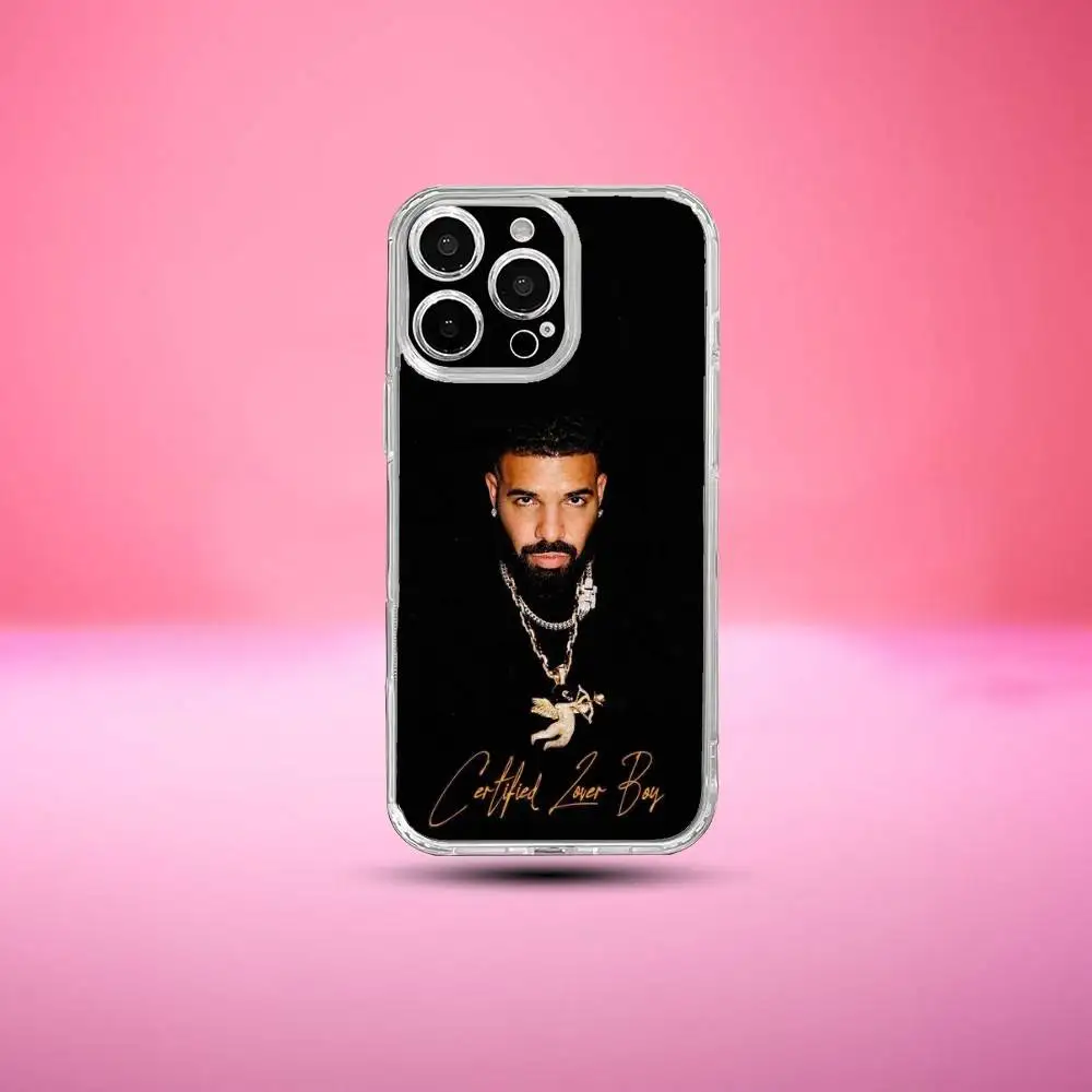 Custodia per telefono Funny Singer D-Drake Rapper per iPhone17,16,15,14,13,12,11 Plus,Pro Max Cover morbida e trasparente
