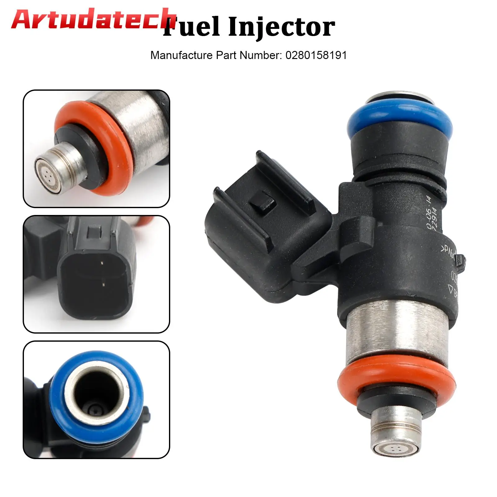 

Топливная форсунка Artudatech 1 шт. 0280158191 Подходит для Ford Explorer Taurus Edge Flex 3.5L 2011-2017