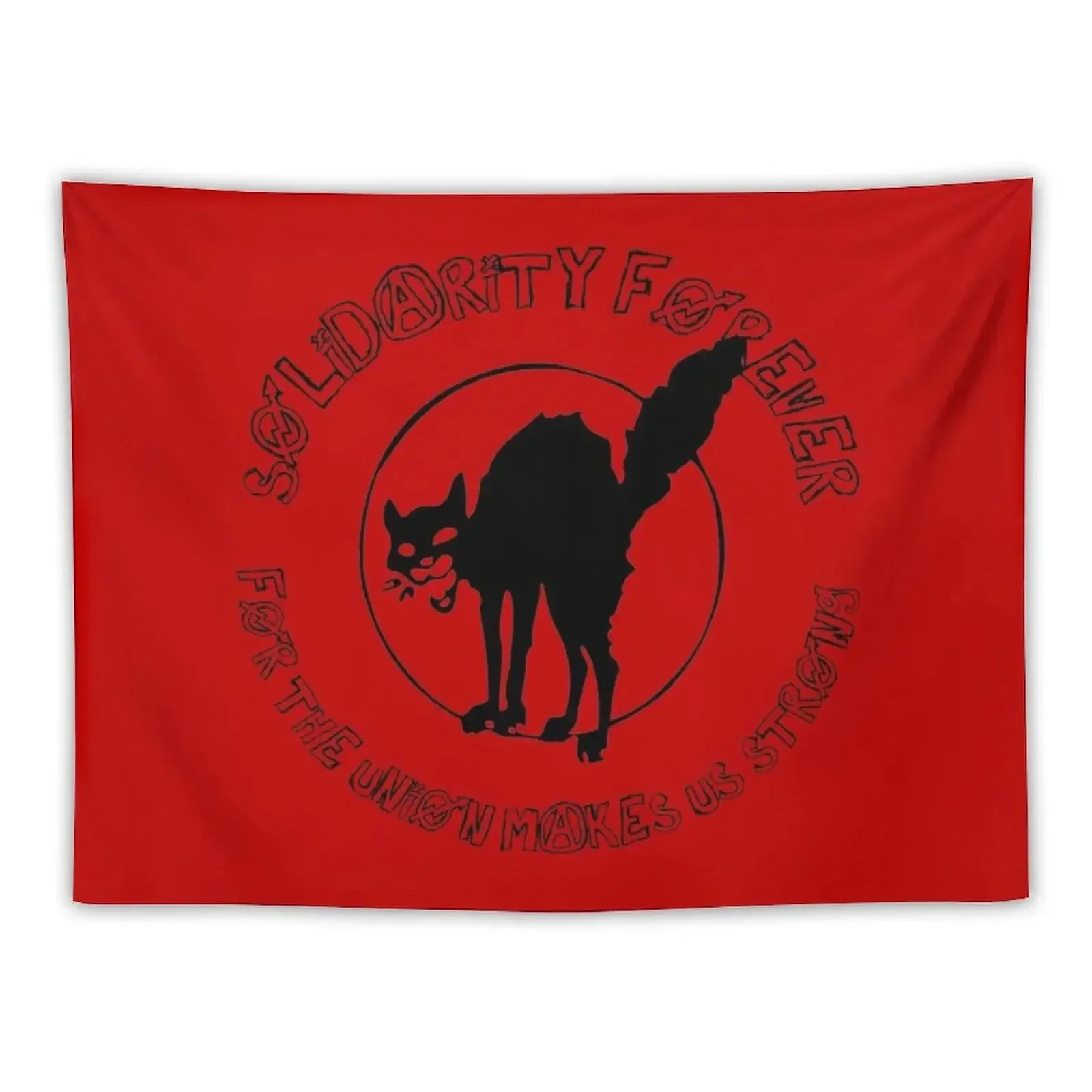 

Solidarity Forever - IWW Sabo-Tabby Tapestry Carpet Wall House Decorations Tapestry