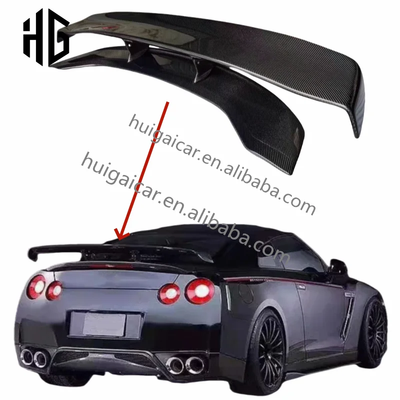 

OEM Style Carbon Fiber Rear Spoiler Wing for NISSAN GTR R35 Trunk Wing Auto Parts