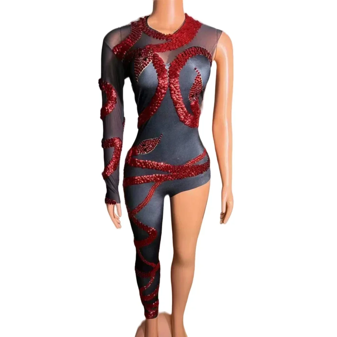 

Party Celebrate Stretch Jumpsuits For Women Drag Queen Outfit Photography Dance Costume Dragqueen Pole Ballroom Stage Wear