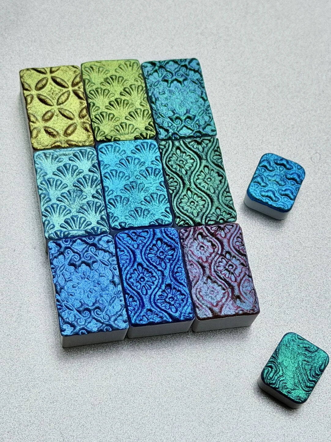 

9colors X 4ml Large-capacity Chameleon-printed Model, Blue Morpho Butterfl Pearlescent Watercolor