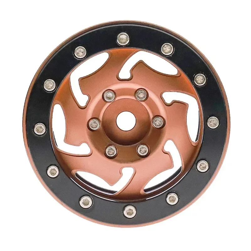 1.9" Metal Beadlock Wheels Rims w/Tornado Holes -Premium for 1/10 RC Crawler -Fits Axial RC4WD SCX10,  TRX4/6