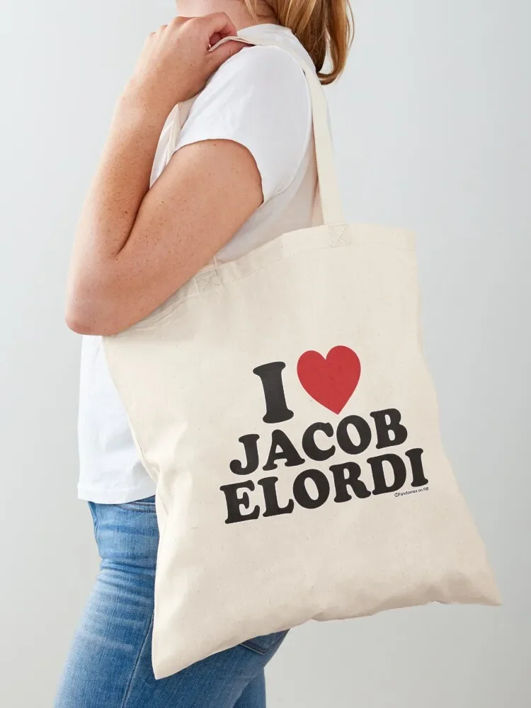 I LOVE JACOB ELORDI DESIGN Tote Bag large tote canvas the Canvas