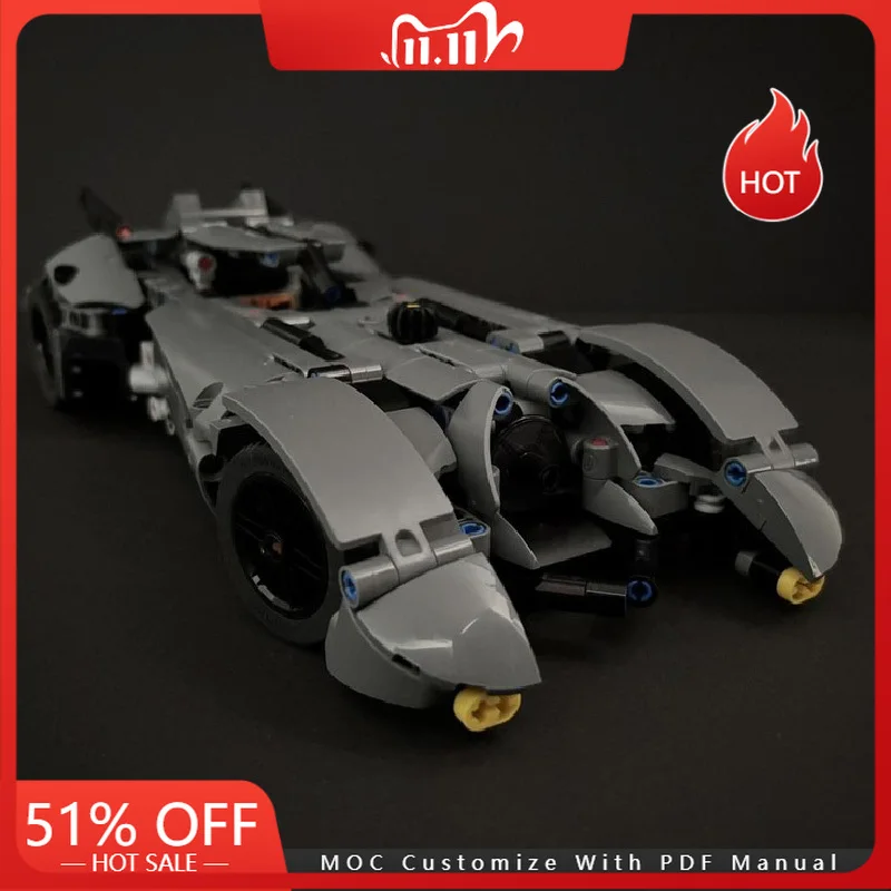 

690, детали, ретро, черный гоночный суперкар, модель Moc, строительные блоки, технический автомобиль, кирпичный дисплей, игрушки для детей и взрослых, рождественские подарки