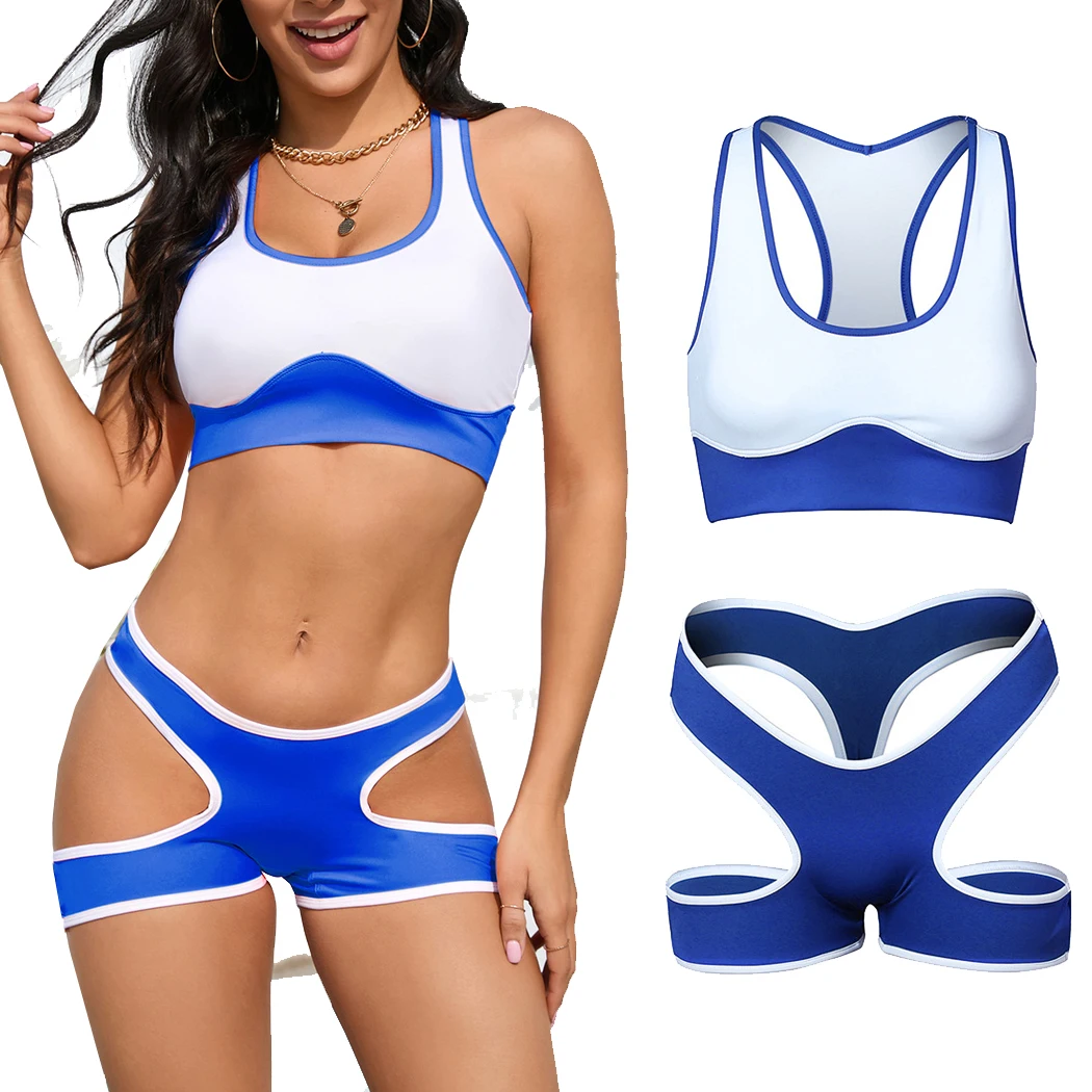 Japanese Sexy Gymnastics Suit Cosplay Sportwear Gym Clothes JK Girl Uniform Hollow Out Sport Sukumizu Swimsuit Bikini Set