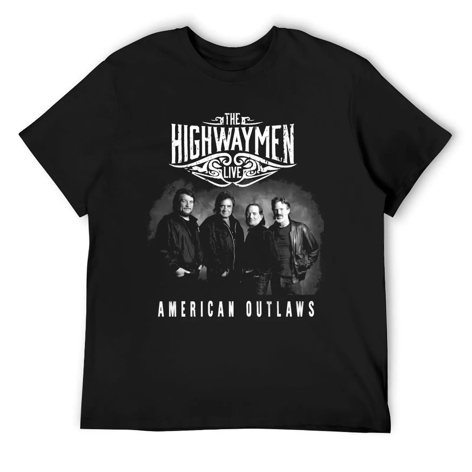 

Live The Highwaymen American Outlaws Band 35 Years Anniversary Gift For Fans And Lovers T-Shirt quick drying t shirt men