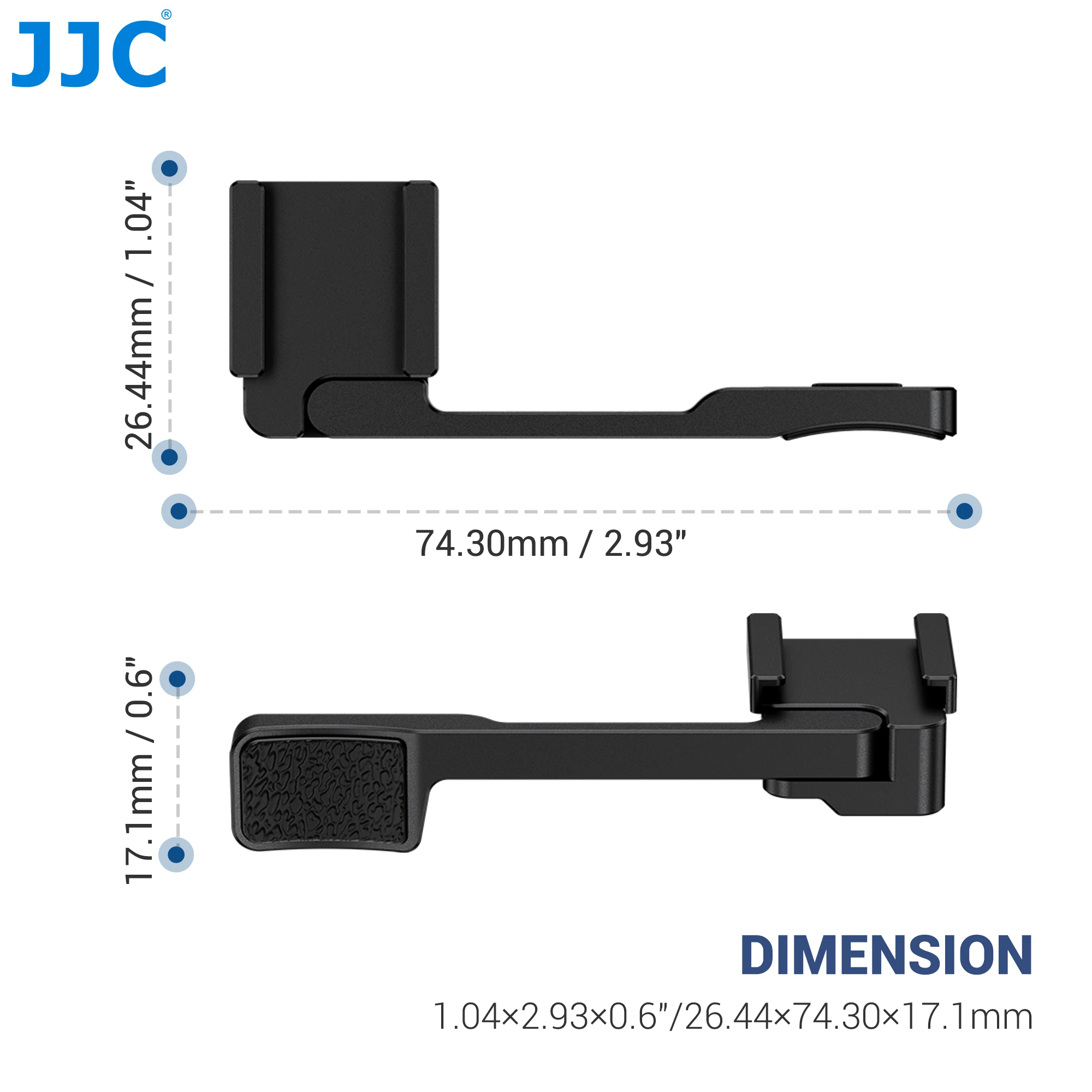 JJC 메탈 카메라 핫슈 엄지 그립 후지필름 GFX100RF용 엄지 받침대 카메라 엄지 그립 콜드슈 마운트 카메라 액세서리